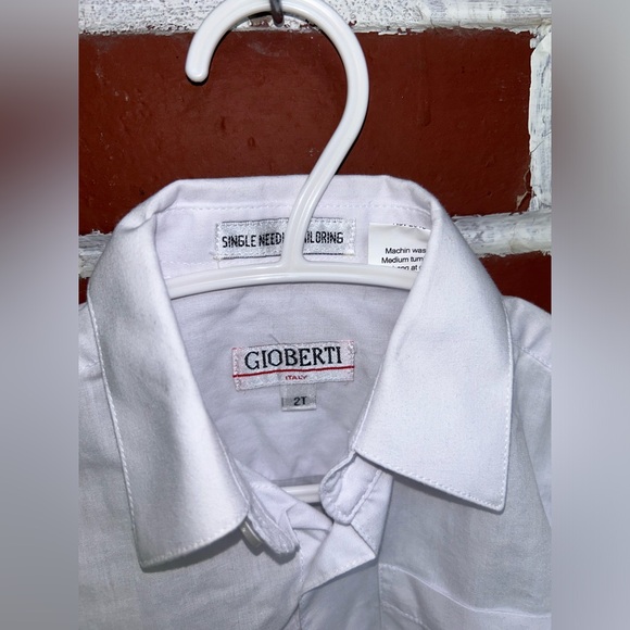 Gioberti | white long sleeve button down shirt | size 2T - Picture 3 of 7